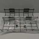 Under Desk Cable Management- 2 Pack Cord Organizer. Metal Wire Cable Management Tray for Office, Studio and Home. Super Sturdy Under Table Cable Management - Black Cable Organizer