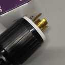 ENERLITES NEMA L14-20P Locking Plug Connector for Generator, Twist Lock Male Plug, 20 Amp, 125/250 Volt, 3 Pole, 4 Wire Grounding, Industrial Grade Heavy Duty, UL Listed, 66421-BK, Black