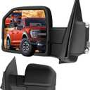 Left Driver Side Mirror with Blind Spot Glass Power for 2015-2020 Ford F-150, Door Mirror without Turn Signal Light Non-Heated, Replacesment FL3Z17683AK