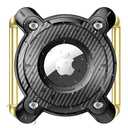 DEERLET Airtag Dog Collar Holder, IPX8 Waterproof, Removable Metal Buckle Strap - Ultralight Hard TPU, Compatible With Apple AirTag, Black 1 Pack