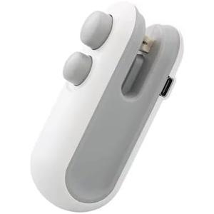 Mini Bag Sealer 2-in-1, USB Rechargeable Handheld Heat Sealer & Cutter  Portable Sealing Machine for Plastic Bags, Food Storage, Snack Preservation  Compact Kitchen Gadget for Home & Travel (White)