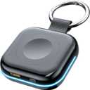 HUOTO Portable Charger for Apple Watch,Wireless Magnetic iWatch Charger 1200mAh Power Bank Travel Keychain Accessories Smart Chargers for Apple Watch Series 10/9/8/7/6/SE/5/4/3/2/1/UItra/UItra 2 (Black)