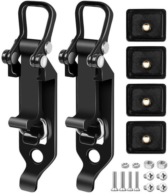 2Pcs Heavy-Duty Metal Rubber Clamp Mounting Kit  Quick Release Tool Holder for Shovels, Axes, and Military Equipment, Compatible with Tesla Cybertruck MOLLE Panels