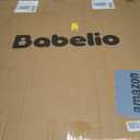 Babelio Auto Close Baby Gate with Cat Door,29-43" Metal Gate for Doorway,Stairs, House,Easy Walk Thru with Pet Door,Includes 4 Wall Cups and 3 Extension Pieces,White