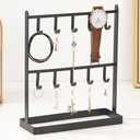 LXZ 1 PC Tabletop Hook Rack Jewelry Stand Holder Black Hangers for Necklaces Keys Brace laces Ear Rings