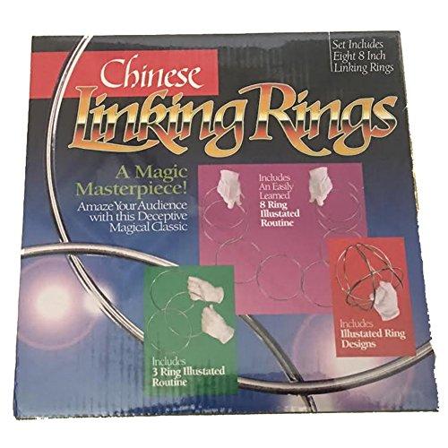 Loftus 8 Inch Magic Linking Rings (8 Piece Set), Multi