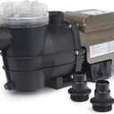 0.35HP Pool Pump with Timer 2700GPH 115V Powerful Self Priming Above Ground Swimming Pool Pump with Filter Basket Low Noise for Pools Hot Tub Spa Water Circulation