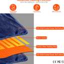 GLITI USB Heated Blanket,Cordless Electric Blanket with 10000mAH Battery,61" x 34" Heated Throw Blanket with 3 Fast-Heating Levels,Machine Washable Super CozySoft Portable Heated Blanket for Women Men