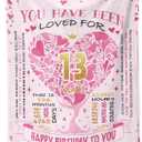 13th Birthday Gifts for Girls,13 Year Old Girl Birthday Gifts,Birthday Gift for 13 Year Old Girls,13 Yr Old Girl Gift Ideas,13th Birthday Decorations Throw Blanket 50"X60"