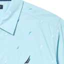 Nautica Boys Short Sleeve Woven Button-Down Shirt. Light Weight & Breathable (Blue, L)