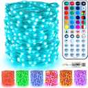 BrizLabs Valentine Fairy String Lights, 33ft 100 LED Color Changing Christmas Fairy Lights with Remote Timer, USB Pink White Fairy Light Music Sync RGB Twinkle Light for Xmas Halloween Party Wedding