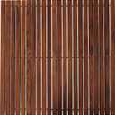 Bare Decor Fuji String Spa Shower Mat in Solid Teak Wood Oiled Finish, 30" Square Mat, Brown