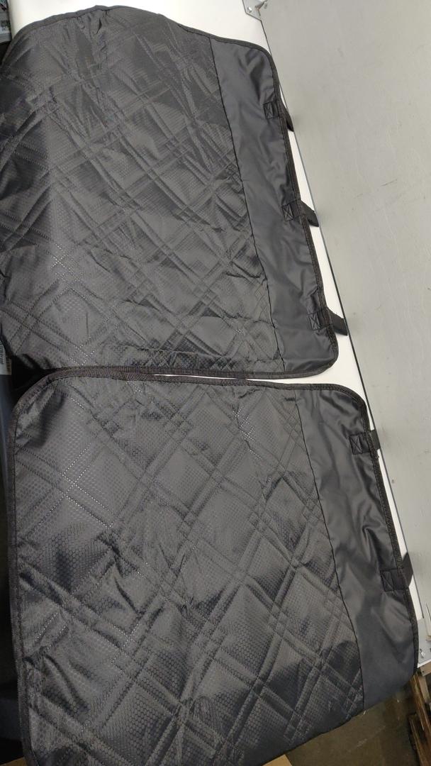 Floor Cover with Door Protection Black 31" x 26.5", 2 Pack