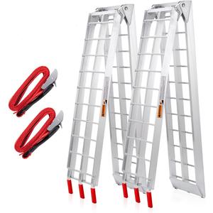 ATV Aluminum Folding Loading Ramps 1500lbs Capacity 7.5FT, 2pc Lightweight Portable for Truck, Motorcycle, 4 Wheeler, Pickup, Trailer, Lawn Mower, Dirt Bike