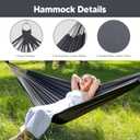 SUNCREAT Hammocks for Outside with Stand, Porch Hammock and Stand, 475 lbs Capacity, Patent Pending, Dark Gray