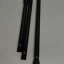 Black Spring Tension Curtain Rod 28-52 Inches, 7/8" Diameter Adjustable Shower Curtain Rod No Drill, Anti-slip Heavy Duty Spring Curtain Rod for Windows Bathroom Kitchen Closet Doorway (Black 1 Pack)