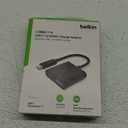 Belkin USB C to HDMI Adapter + USBC Charging Port to Charge While You Display, Supports 4K UHD Video, Passthrough Power up to 60W for Connected Devices, Compatible with MacBook, iPad, Windows