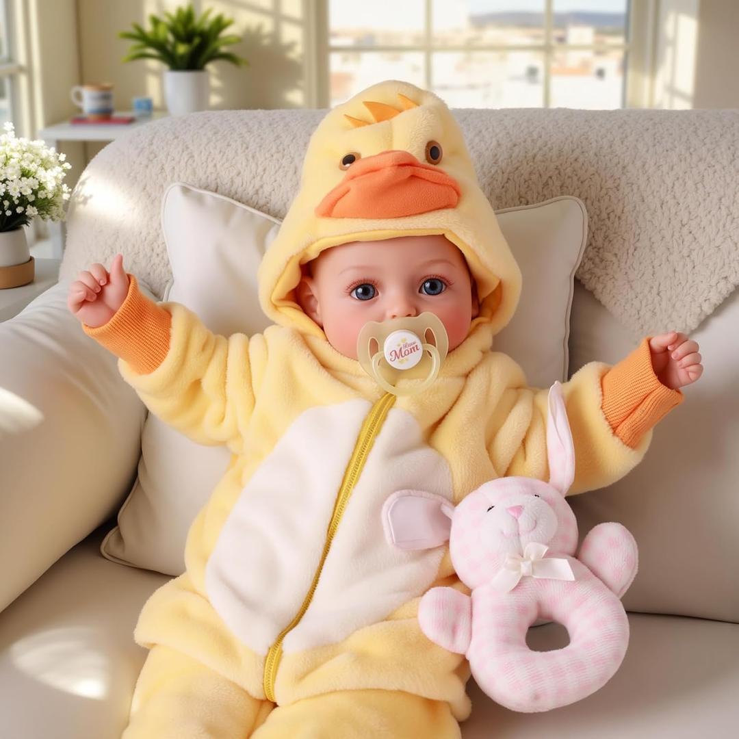 BABESIDE Value 5-Piece Realistic Baby Doll Set  Includes 15-Inch Soft Body Doll, Outfit, Bottle, Magnetic Pacifier & Birth Certificate  Ideal Gift for Kids, Birthday, Pretend Play