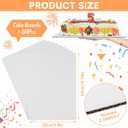 50 Pcs 14" x 10" Cake Boards Rectangle, White Cardboard Cake Base Boards, Sturdy Greaseproof Cake Plate for Desserts and Pastries