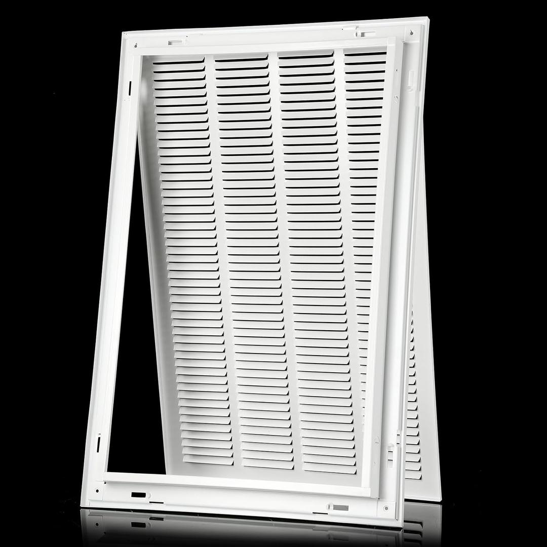 20"Wx30"H Return Air Grille [Duct Opening Size] Return Vent Cover for Wall or Ceiling,Steel Return Air Grill Removable Face/Door for 1 inch Filters (20"W x 30"H [Duct Opening])