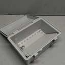 Gratury Junction Box, IP67 Waterproof Plastic Enclosure for Electrical Project, Hinged Grey Cover, Includes Mounting Plate and Wall Bracket (Grey Cover, 11.4"×7.5"×5.5")