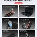 TRANSNOVO Carrying Case for Nintendo Switch 2 2025 - All in One Switch 2 Travel Case with 24 Game Card Slots and Bundle Accessories Screen Protector, 6 Thumb Grip, Stand, Joycon Cover, 6 Dust-Stopper