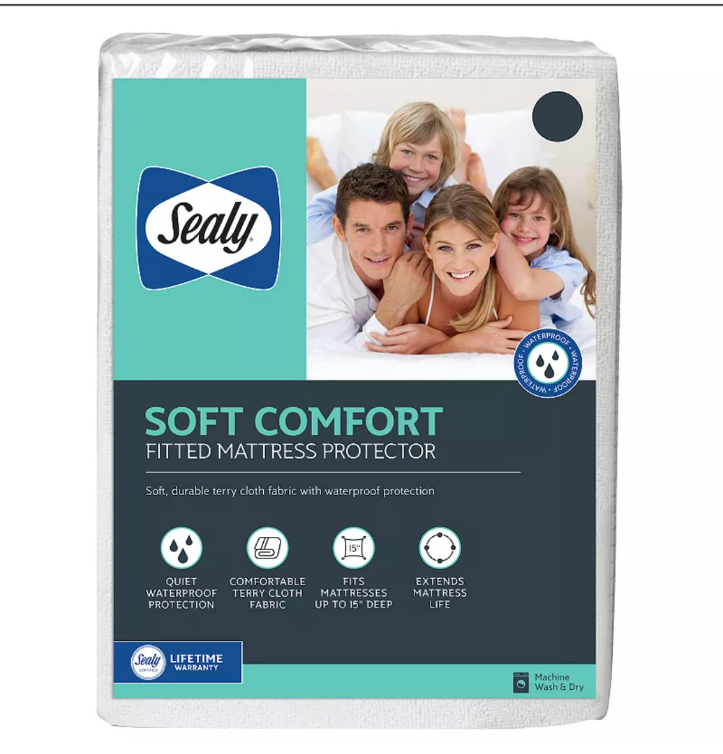 Sealy Soft Comfort Fitted Mattress Protector, Full