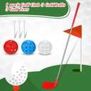 Realspring Golf Game Club Set Plastic Golf Chipping Clubs with Oversize Heads for Home Backyard Bucket Game Outdoor Indoor Training Practice Gift for Adults