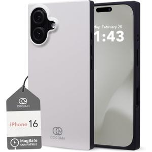 Cocomii - Rectangle Case Compatible with iPhone 16 - Compatible with MagSafe, Solid Color, Fashionable Hues, Matte, Magnetic Phone Case for iPhone 16 6.1 inch, Antique White