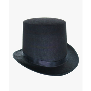 GiftExpress 6" Tall Black Magician Felt Top Hat for Adults, Butler Costume Top Hat, Ringmaster Hat, Steampunk Hat, Dress Up Party Hat