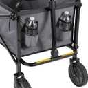 Amazon Basics Collapsible Heavy Duty Utility Wagon for Outdoor Sports, Camping, Garden, and Shopping, 265 Pounds Capacity, 27.6 x 40.9 x 20 inches, Gray
