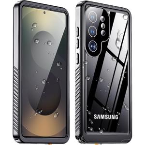 xiwxi for Samsung Galaxy S25 Ultra Case Waterproof,[IPX8 Underwater Case][Full Body Shockproof & Military Drop proof] Built-in Screen Protector Clear Sound Quality for Samsung S25 Ultra 6.9 inch-Black