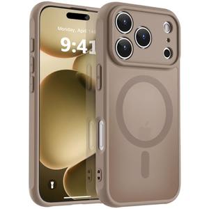MOCCA Magnetic for iPhone 17 Pro Case, (Compatible with Magsafe) (16FT Military Grade Protection) Full Camera Protection Anti-Fingerprint Slim Translucent Matte Phone Cover 6.3",Brown : Cell Phones & Accessories