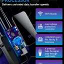 Wireless Routers Amplifier, WiFi Extender Internet Booster, Mesh Wi-Fi 80% Faster | Broader Than Ever, 1 Tap Setup, Support More Network Devices at Home, Black