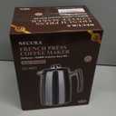 Secura French Press Coffee Maker, 50-Ounce, 304 Stainless Steel Insulated Coffee Press with Extra Screen