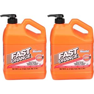 Fast Orange Permatex 25219 Pumice Lotion Hand Cleaner with Pump, 1 Gallon (Pack of 2)