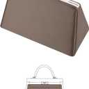 Purse Pillow Insert for Kelly 32 Bags, Satin Handbag Filler for Luxury Bags, Soft Purse Inner Pillow with Memory Foam for Handbag Storage (Etoupe Grey, KE 32 Sellier)