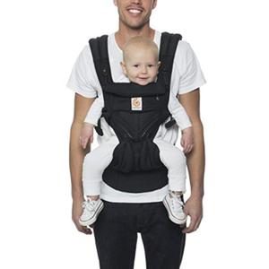 Ergobaby Omni Classic Baby Carrier Newborn to Toddler - Breathable Baby Carriers for Summer - All-Position Carrier with Lumbar Support (7-45 Pounds), Mesh, Onyx Black