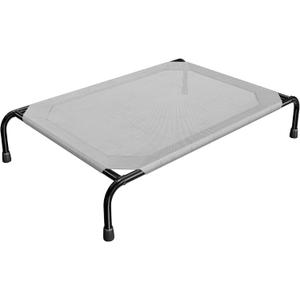 Simple Trending Raised Dog Bed for Large Dogs, Waterproof XL Dog Cot, Outdoor Cooling Elevated Pet Bed Load 200lb, 47.75" x 30.5", Grey