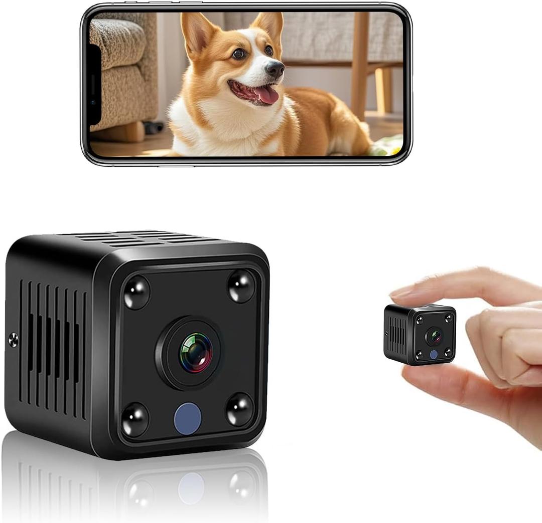 Hidden Camera - 1080P HD Monitor,with Phone App Alerts,Motion Detection and Night Vision for Outdoor Surveillance, Wireless Connection Possible,(Cloud & Exclude SD Card) (Full, black)