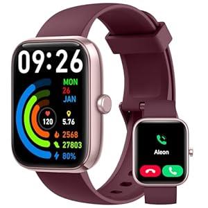 Smart Watch for Men Women with Bluetooth Call, Alexa Built-in Smartwatch, 1.83"DIY Dial Fitness Watch with Sleep Heart Rate SpO2 Monitor, 100+ Sport Mode, IP68 Waterproof Watch Compatible with Android iOS