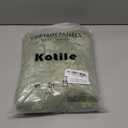 Kotile Sage Green Sheer Curtains 84 Inches Long 2 Panels, Knitted Rustic Floral Pattern Lace Sheer Curtains for Bedroom Living Room, Rod Pocket Privacy Sage Curtains, 52 x 84 Inch, Sage Green