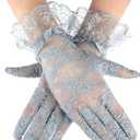 Nacorulu Lace Gloves for Women Tea Party,Premium Quality Meets Feminine Design Redefine Your Style (Gray)
