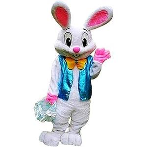 Easter Party Rabbit Costume Bunny Costume Plush Halloween Animal Mascot Costume, Medium Large Size