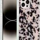 SCORPIFY for iPhone 14 Pro Max Case [Compatible with MagSafe] with Pink Tortoise Shell Design, Cute Brown Magnetic Phone Cover for Women Girls, Slim Shockproof Bumper with Stylish Pattern