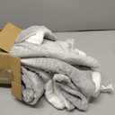 NANPIPER Baby Sherpa Blanket,Warm Toddler Throw Blanket,Soft Newborn Fleece Blanket for Winter (Light Grey, 30x40 Inches)