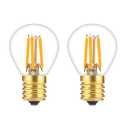 Tsunetani-S11 LED Bulb Filament 4W Equivalent to 40 Watt Incandescent Appliance Bulb- E17 Intermediate Base Mini Globe Light Bulbs 2700K Warm White for Cabinet, Closet, Exit Sign Light Bulb - 2Pack
