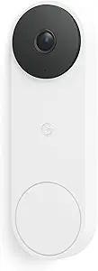 Google Nest Doorbell (Wired, 3rd Gen)  2K Video and Gemini, Live View, Night Vision, 2Way Audio  Works with Google Home  2025 Model  Snow