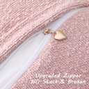 FUTEI Pack of 2 Pink Decorative Throw Pillow Covers 26x26 Inch Soft Cozy Solid Boucle Textured Euro Pillow Shams,Modern Home Decor for Couch Bed Living Room