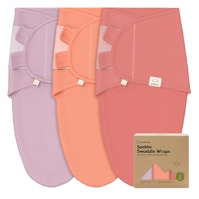 KeaBabies 3-Pack Organic Baby Swaddle Sleep Sacks - Swaddles for Newborns, Infant 0-3 Months, Baby Girls, Boys, Soft & Snug Newborn Sleep Sack, Nursery Swaddling Blankets (Vivacious)